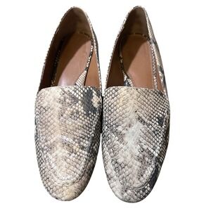 Caslon Women's 10 Loafers Snake Skin Print Slip On Flats